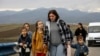 Armenia - Ethnic Armenians from Nagorno-Karabakh walk along the road from Nagorno-Karabakh to Kornidzor village, September 26, 2023. 