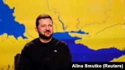 Володимир Зеленський під час підсумкової пресконференції. Київ, 19 грудня 2023 року