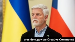 Президент Чехії Петр Павел під час візиту до України. Київ, 28 квітня 2023 року