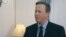 Kyrgyzstan - British Foreign Secretary David Cameron speaks with RFE/RL's Kyrgyz Service on April 22 - screen grab