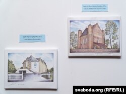 Малюнкі Паўла Севярынца на выставе ў Варшаве, архіўнае фота