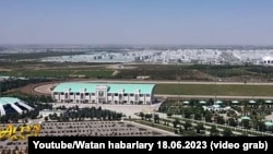 Жаңы Аркадаг шаары. Видеодон алынган кадр. 