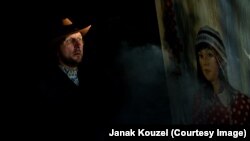 Алесь Пушкін ля адной са сваіх карцін