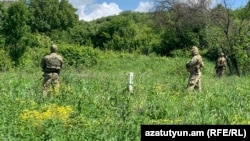 Կիրանցում տեղադրված սյունը, 20-ը մայիսի, 2024թ.