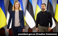 Эстония Бош вазири К.Каллас ва Украина президенти В.Зеленский