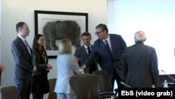 Александар Вучич зустрічається з делегацією ЄС у Брюсселі, 26 жовтня 2023 року