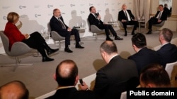 Azərbaycan prezidenti, Gürcüstan və Ermənistanın baş nazirləri, 18 fevral 2023,  Münhen, Almaniya