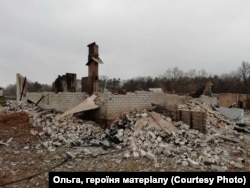 Усе, що лишилось від будинку Ольги після потрапляння в нього російського снаряду