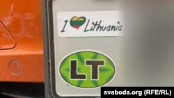 Сымболіка на аўтамабільным нумары ў Літве