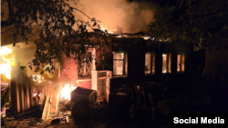 Ուկրաինա - Ռուսական ուժերի հարվածներին հաջորդած հրդեհ Խարկովում, 21-ը մայիսի, 2024թ.