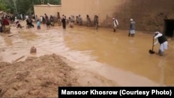 سرازیر شدن سیلاب ها در ولایت غور