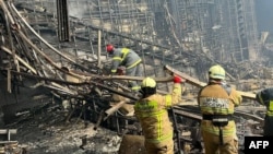 تالار ویران شده که در آن یکصدو پانزده نفر در مسکو کشته شدند 