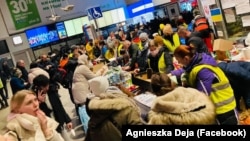 Українські біженці у Варшаві, 3 березня 2022