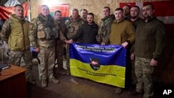 Ուկրաինայի նախագահ Վլադիմիր Զելենսկին Կուպյանսկում, 19-ը փետրվարի, 2024թ.