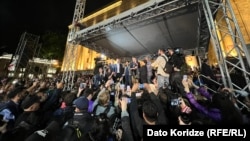 Լիտվայի, Էստոնիայի և Իսլանդիայի արտգործնախարարները Վրաստանում՝ հանրահավաքի ժամանակ, 15-ը մայիսի, 2024թ․