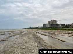 Актаудагы деңиздин тартылып кеткен жээги