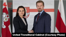 Сьвятлана Ціханоўская і Валер Мацкевіч, архіўнае фота