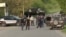 Armenia - Police block a road to Kirants village, May 2, 2024.