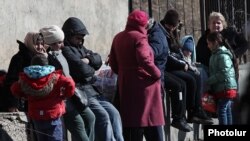 Armenia - Squatters evicted from the former Defense Ministry building outside Yerevan, February 16, 2023.