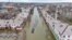 A view of a flood-hit area in the town of Orsk.