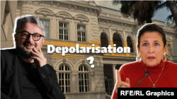 Ника Гварамия и Саломе Зурабишвили (коллаж)