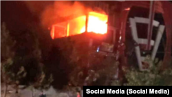 تصویر از رسانه های اجتماعی که گفته میشود انفجار در داخل یک کلپ ورزشی رخ داده است 