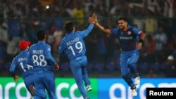 شماری از اعضای تیم ملی کریکت افغانستان 