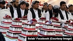 مراسم عروسی دسته‌جمعی جوانان با کمک نهاد خیریه سیلاب در ننگرهار 