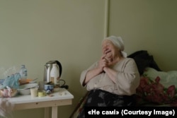 Жінка евакуйована волонтерами з Курахово Донецької Області (Архів Олександри Сахарук)