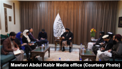 دیدار هیئت اتحادیه اروپا با معاون سیاسی رئیس الوزرای حکومت طالبان در کابل