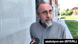 Armenia- Archbishop Mikael Adjapahian talks to RFE/RL, June13, 2024. 