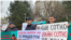 Protesters rally against the deal in Bishkek in March 2023