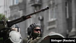 Наемник ЧВК «Вагнер» в Ростове-на-Дону. 24 июня 2023 года