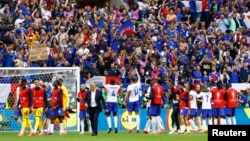 Գերմանիա - Ֆրանսիայի հավաքականը և երկրպագուները տոնում են հաղթանակը, Դյուսելդորֆ, 1-ը հուլիսի, 2024թ.