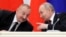 Азербайжандын жана Орусиянын президенттери Илхам Алиев менен Владимир Путин. Архив