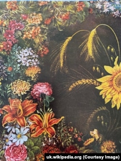 Фрагмент картини Катерини Білокур «Цар Колос»