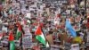 ده ها هزار تن در لندن به حمایت از فلسطینیان راه پیمایی کردند