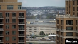 Пентагондун имараты. Иллюстрациялык сүрөт.