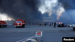 Орус армиясынын чабуулуна кабылган "Эпицентр" cоода борбору. 25-май, 2024-жыл. Харьков.