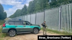 Архіўнае ілюстрацыйнае фота. Польскі памежнік на польска-беларускай мяжы, кастрычнік 2023 году
