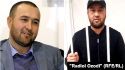 Жунайдулло Худоёровдун камалганга чейинки жана кийинки сүрөттөрүнөн жасалган коллаж.