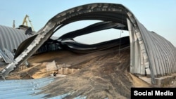 Одессадагы зыян тарткан дан кампасы.