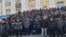The oil workers held a similar protest in the capital, Astana, earlier this week before they were dispersed by police and sent back to Zhanaozen. 