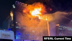 "Крокус Сити Холл" концерттик залы кол салуудан кийин, 22-март, 2024-жыл.