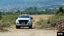 Полицейски автомобил до софийското село Лозен, 5 август 2023 г.