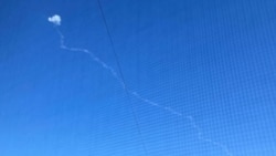 След, предположительно возникший от работы ПВО в небе над Ростовом-на-Дону. Фото очевидца