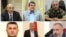 Photo collage of some of the former leaders of Nagorno-Karabakh jailed in Azerbaijan.