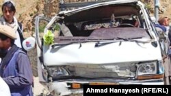 تصویر از رویداد ترافیکی در ولایت پروان 