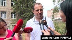 Armenia - Former Defense Minister Davit Tonoyan speaks to journalists, Yerevan, August 20, 2024.