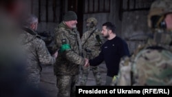 Ուկրաինայի նախագահ Վլադիմկիր Զելենսկին Բախմուտի շրջանում, 22 մարտի, 2023թ.